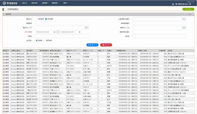 荷待ち・荷役作業時間がCSVダウンロード可能に